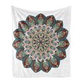 thumbnail image 1 of Mandala Soft Flannel Fleece Throw Blanket, Circular Universe with Victorian Lines and Ornaments Image, Cozy Plush for Indoor and Outdoor Use, 50" x 60", Multicolor, by Ambesonne, 1 of 5