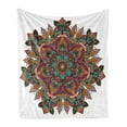 thumbnail image 1 of Mandala Soft Flannel Fleece Throw Blanket, Mandala Design Unifying Centre Eastern Sign Pattern Print Artwork, Cozy Plush for Indoor and Outdoor Use, 50" x 60", Multicolor, by Ambesonne, 1 of 5