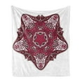 thumbnail image 1 of Mandala Soft Flannel Fleece Throw Blanket, Maroon Universe and Microcosm with Effects Locus Print, Cozy Plush for Indoor and Outdoor Use, 70" x 90", Red, by Ambesonne, 1 of 6