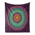 thumbnail image 1 of Mandala Soft Flannel Fleece Throw Blanket, Middle Illustration with Curls and Petals Oriental Colorful Pattern, Cozy Plush for Indoor and Outdoor Use, 70" x 90", Multicolor, by Ambesonne, 1 of 6