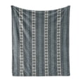 thumbnail image 1 of Mandala Soft Flannel Fleece Throw Blanket, Paisley and Round Motifs South Inspirations Native Culture, Cozy Plush for Indoor and Outdoor Use, 50" x 60", Grey Tan Beige, by Ambesonne, 1 of 6