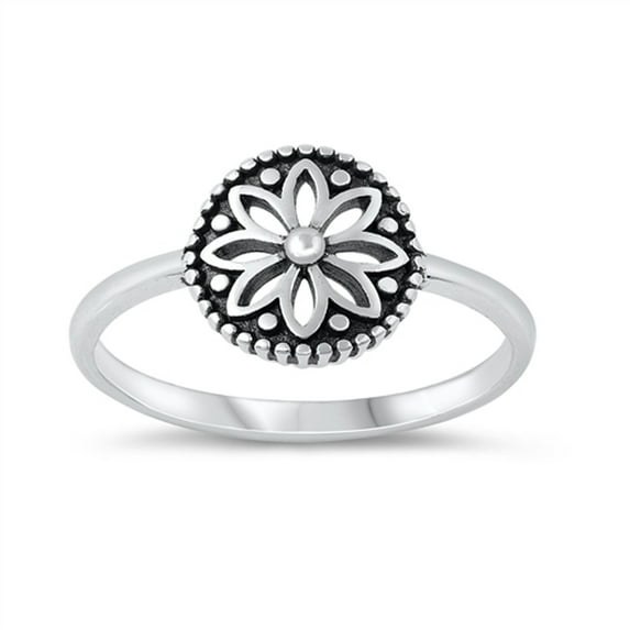 Mandala Spiritual Guidance Ring .925 Solid Sterling Silver Band Jewelry Female Male Unisex Size 6