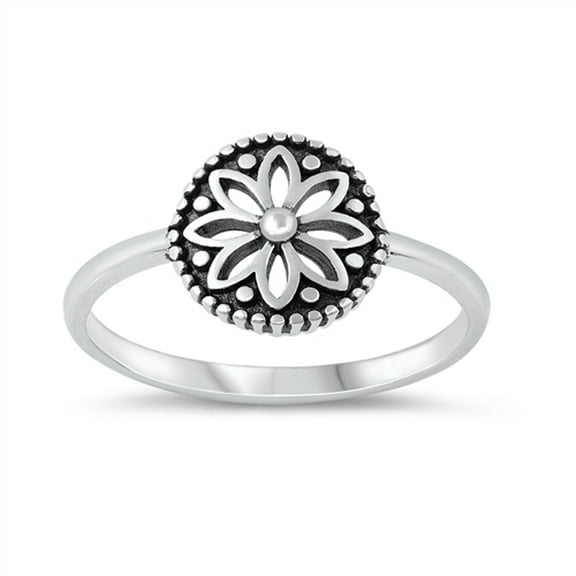 Mandala Spiritual Guidance Ring .925 Solid Sterling Silver Band Jewelry Female Male Unisex Size 7
