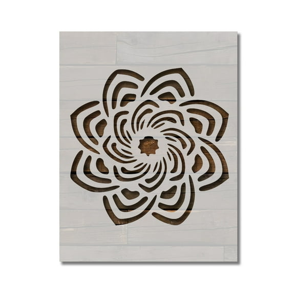 Mandala Stencil Geometric Pattern Spiritual Template Reusable 8.5 x 11 for Painting on Walls, Wood, Etc. By Stencilville