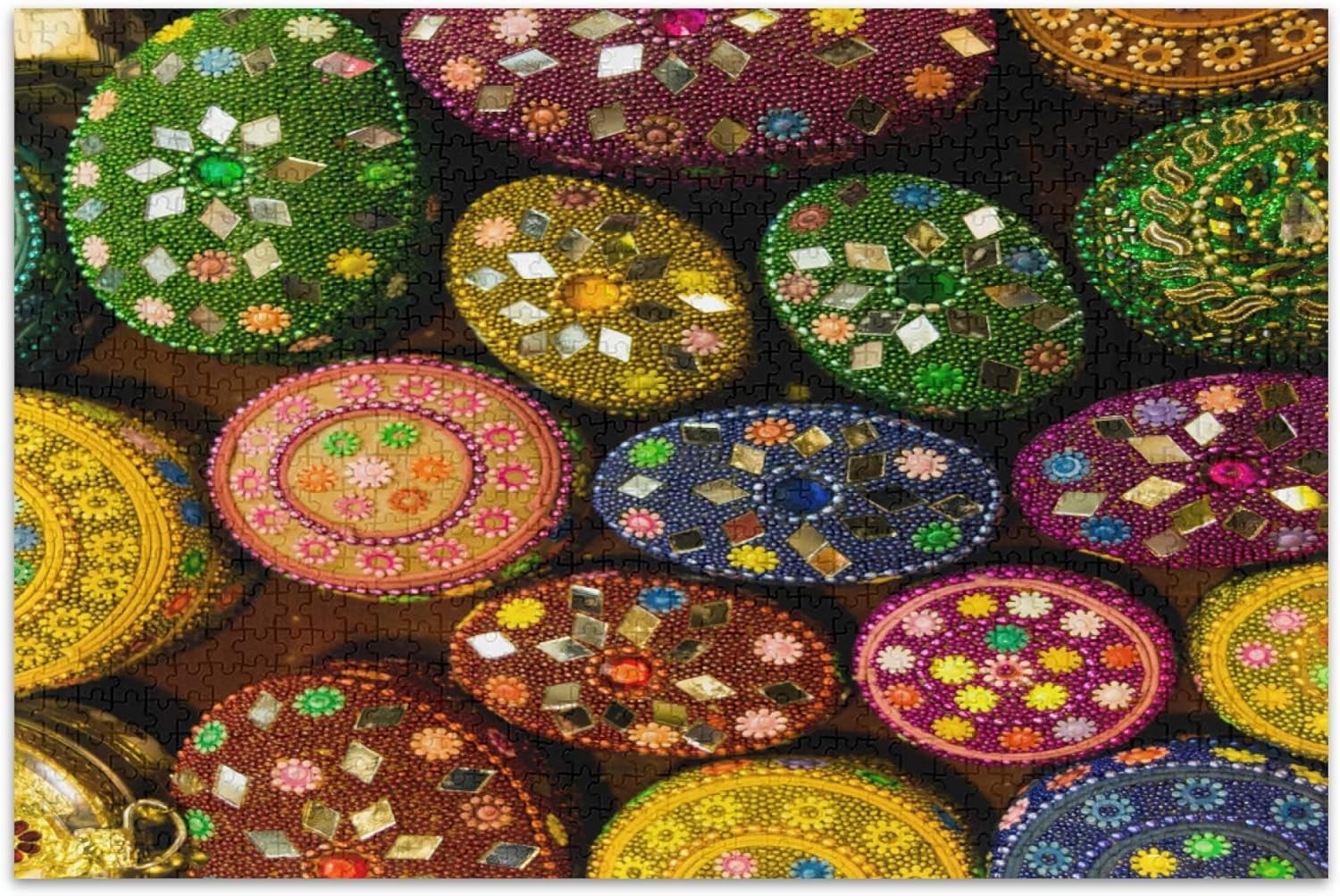 Mandala Stones Jigsaw Puzzle 500 Pieces Wooden Jigsaw Puzzles, Puzzle