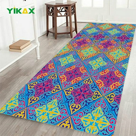 Mandala Style Flower Series Carpet for Living Room Bedroom Rugs Decorative Doormat Kitchen Bathroom Non-slip Floor Mats Area Rug