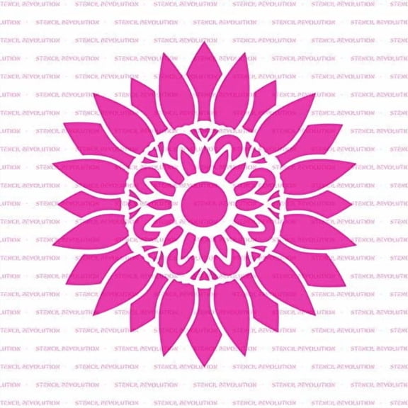 Mandala Sunflower Stencil - Stencil Template, Nature Stencil, Large Stencils, Sunflower Template, Stencils for Wood