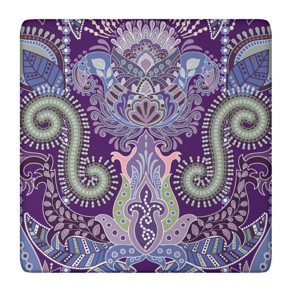 Mandala Tablecloth Exotic Cultural Mandala Pattern Waterproof Squre Cover with Elastic Fit and Back for Healing