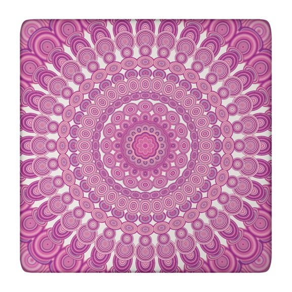 Mandala Tablecloth Fantasy Dreamy Pattern Waterproof Squre Cover with Elastic Edges and Backing for Healing and Relaxation