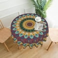 thumbnail image 1 of Mandala Tablecloth Round 60 inch,Luxury Yellow Spring Small Table Cloths for Party Waterproof Fabric Bohomian Tablecloths Decorative for Holiday Home Kitchen Party Wedding Picnic Decor 60 inch, 1 of 6