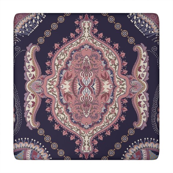 Mandala Tablecloth Sacred Symbolic Mandala Pattern Waterproof Squre Cover with Elastic Edges and Back for Meditation
