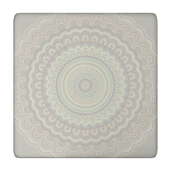 Mandala Tablecloth Sacred Symbolic Mandala Pattern Waterproof Squre Cover with Elastic Edges and Back for Meditation