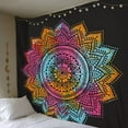 thumbnail image 1 of Mandala Tapestry Indian Wall Hanging Decor Bohemian Hippie Queen Bedspread Throw Polyester 59x59in, 1 of 1