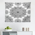 thumbnail image 1 of Mandala Tapestry, Ringed Floral Pattern with Ornate Tile and Lines Boho Circle Art Motif, Fabric Wall Hanging Decor for Bedroom Living Room Dorm, 2 Sizes, Black White, by Ambesonne, 1 of 1