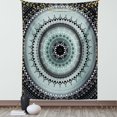 thumbnail image 1 of Mandala Tapestry, Vintage Yantra Icon with Ethnic Lines Path of Soul Inner Peace Energy Cosmos Design, Wall Hanging for Bedroom Living Room Dorm Decor, 40W X 60L Inches, Blue Black, by Ambesonne, 1 of 2