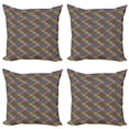 thumbnail image 1 of Ambesonne Mandala Throw Pillow Cover 4 Pack, Circles in Rectangles, 20", Multicolor, 1 of 5