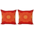 thumbnail image 1 of Ambesonne Mandala Throw Pillow Cover 2 Pack, Complex Exposure Swirls, 18", Multicolor, 1 of 2