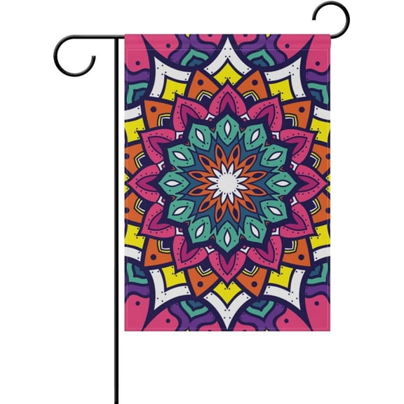 Mandala Tribal Floral Decorative Double Sided House Flag 28 x 40 inch