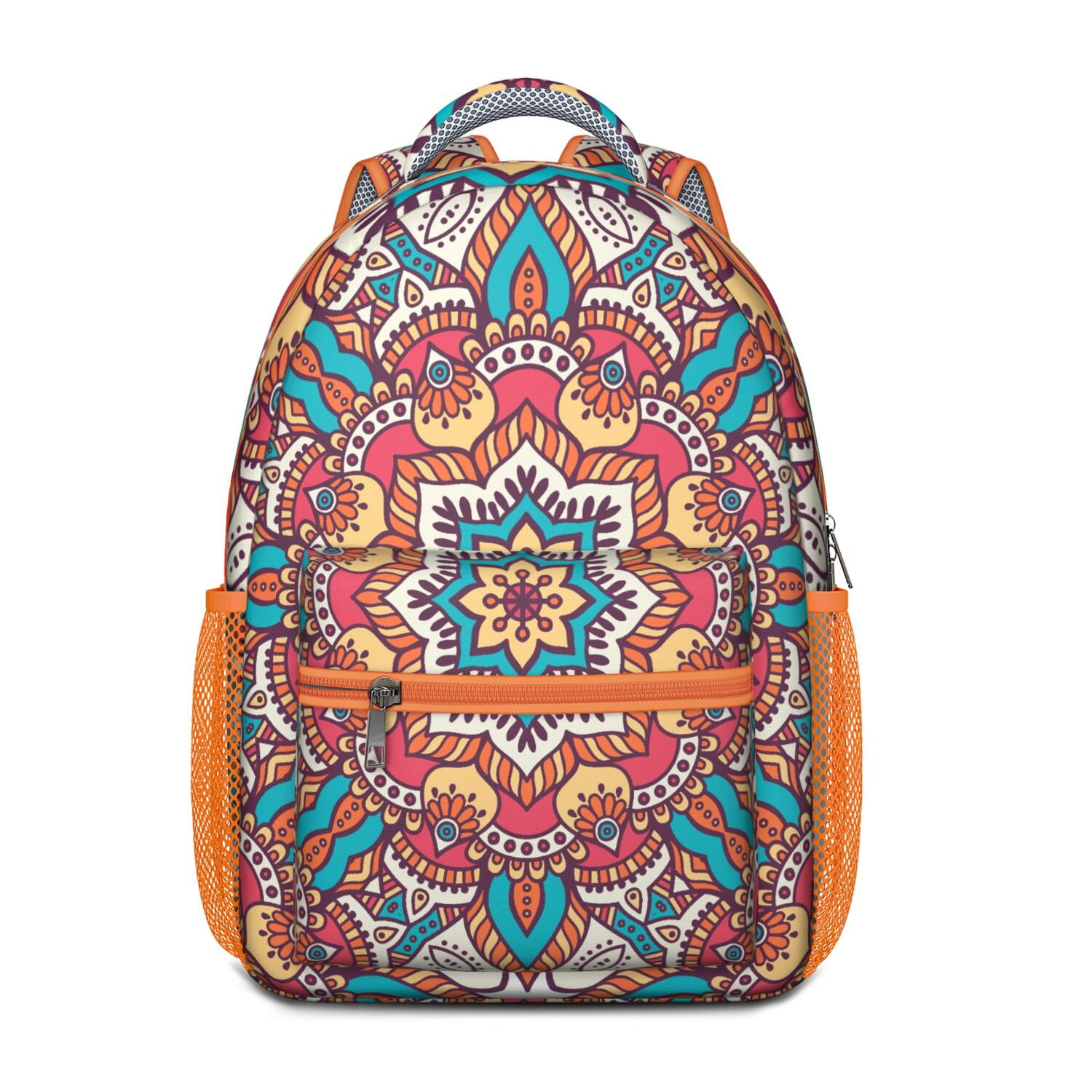 Mandala Tribal Waterproof School Backpack - Breathable Ergonomic Design ...