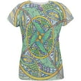 thumbnail image 1 of Mandala Trippy Stained Glass Chameleon All Over Womens T Shirt Multi MD, 1 of 2