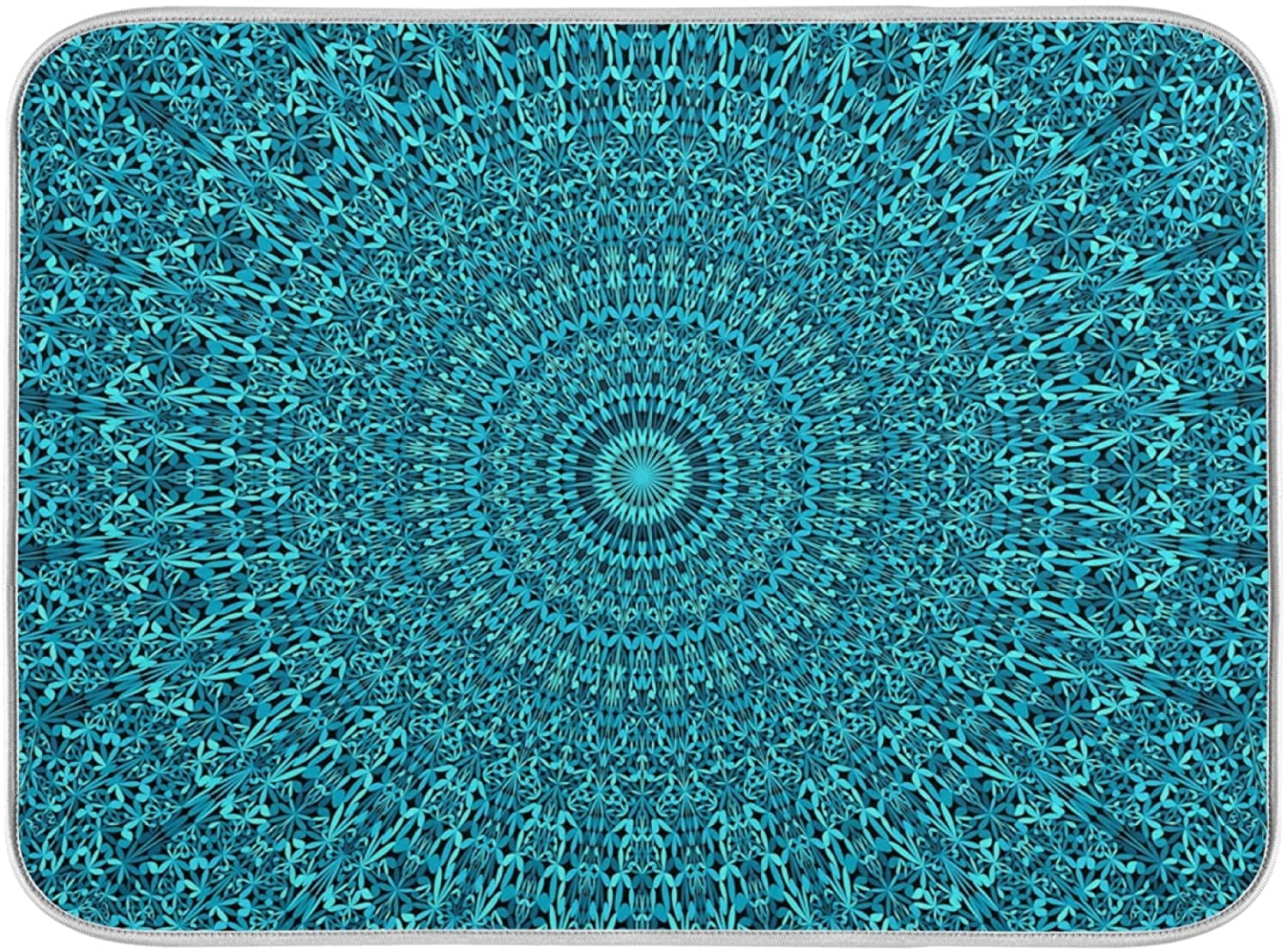 Mandala Turquoise Teal Blue Green Bathroom Rugs Soft Bath Rugs Non Slip Washable Cover Floor Rug ...