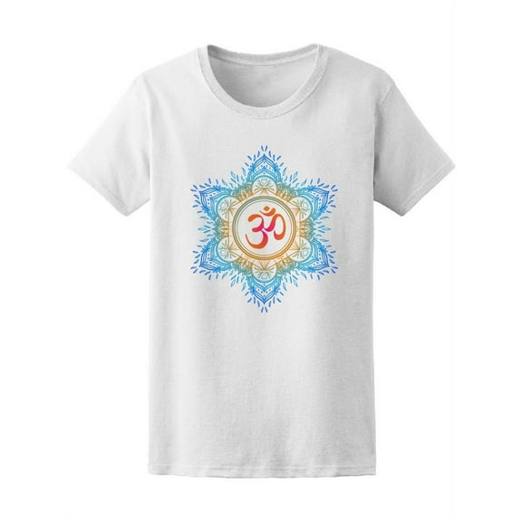 Mandala Vintage Diwali Om Symbol T-Shirt Women -Image by Shutterstock, Female XX-Large