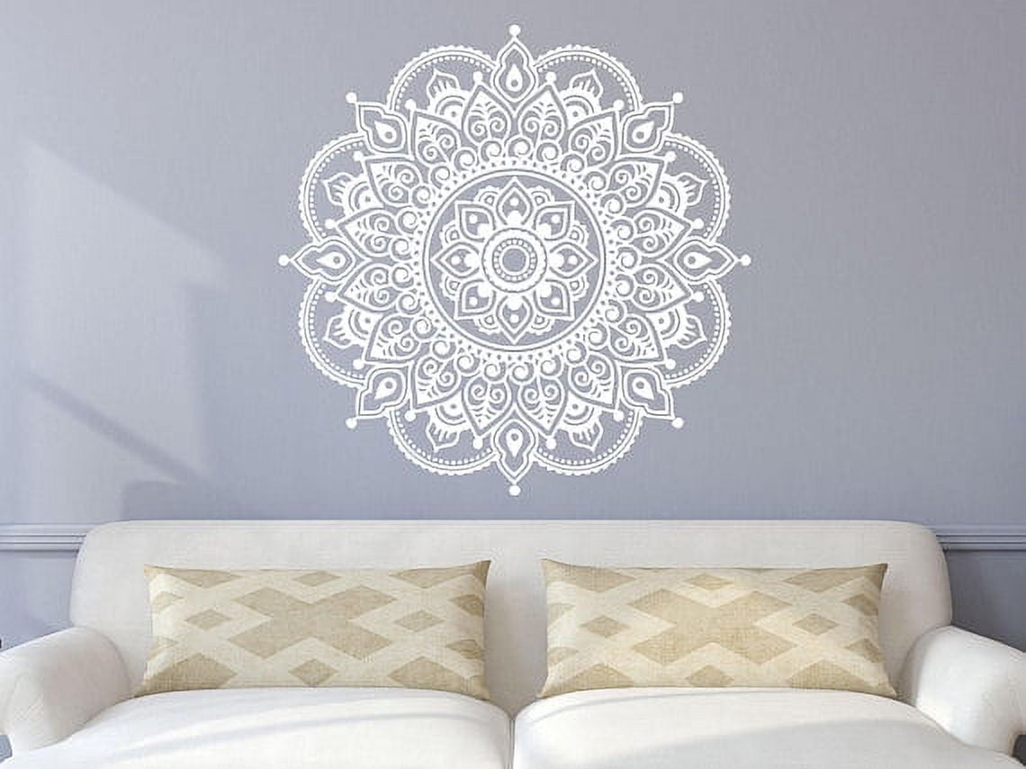 Mandala Wall Decal Yoga Studio Vinyl Sticker Decals Boho Bohemian Bedroom