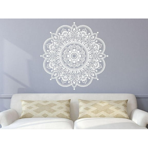 Mandala Wall Decal Yoga Studio Vinyl Sticker Decals Boho Bohemian Bedroom