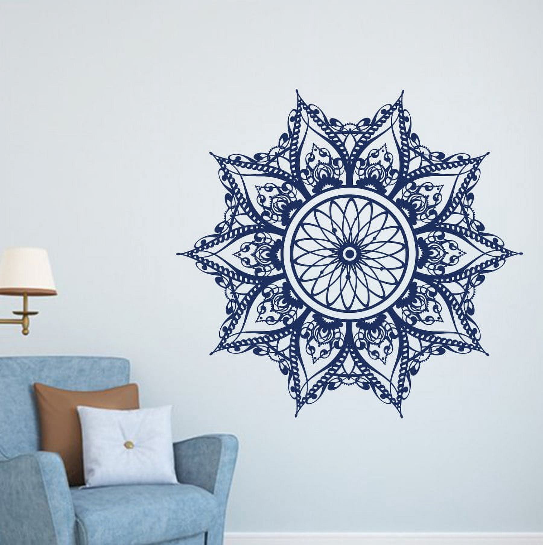 Mandala Wall Vinyl Decal Namaste Sticker Lotus Decal Boho Indian Decor ...
