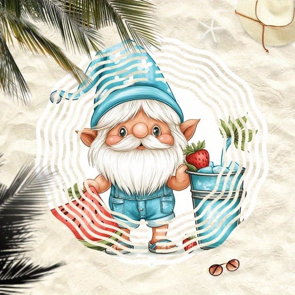 Mandala Wind Chime Wind Spinner Chime - Whimsical Gnome Design Rotating Garden Hanging Ornament for Yard Patio & Thanksgiving, Summer Seasonal Decor Elf-Themed Wind Spinner Aura Pendant