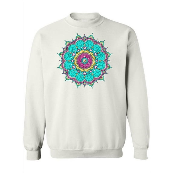 Mandala With Hearts . Sweatshirt Women -Image by Shutterstock, Female Medium