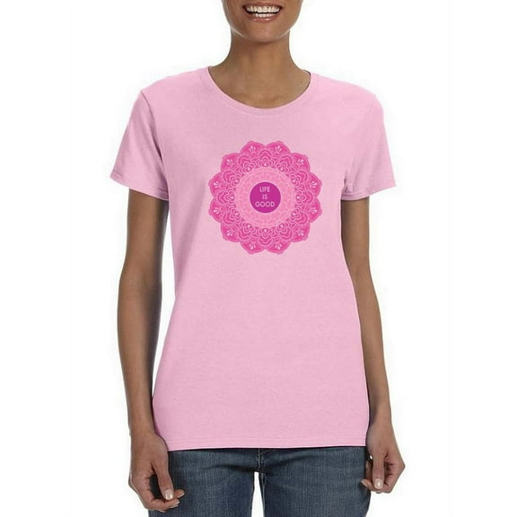 Mandala With Inspirational Quote T-Shirt Women -Smartprints Designs, Female 3X-Large