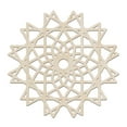 thumbnail image 1 of Mandala Wooden Wall Art, Mesh Inspired Floral Lattice Web Look, Birch Wood Plywood Rustic Wall Art Accent for Hallway Bedroom Living Room Cafes and Offices, 11.4" X 11.4" X 0.1", by Ambesonne, 1 of 5