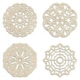 thumbnail image 1 of Mandala Wooden Wall Art Set of 4, Royal Sun Motif Curling Compound Concept, Birch Plywood Rustic Wall Art Accent for Hallway Bedroom Living Room and Offices, 11.4" X 11.4" X 0.1", by Ambesonne, 1 of 4