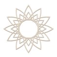 thumbnail image 1 of Mandala Wooden Wall Art, Sun Star Inspired Shapes Blossoming Motif, Birch Wood Plywood Rustic Wall Art Accent for Hallway Bedroom Living Room Cafes and Offices, 11.4" X 11.4" X 0.1", by Ambesonne, 1 of 5