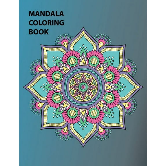 Mandala coloring book: Easy coloring book featuring beautiful designed to sooth the soul (Paperback)