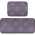 thumbnail image 1 of Mandala on Purple Kitchen Rug Mats 2PCS Non Slip 47" x 20" + 28" x 20" Kitchen Carpet Floor Mat Hallway Rugs Anti Fatigue Doormat Home Decor, 1 of 7