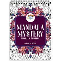 Mandalas Mystery Adult Coloring Books by Colorya - A4 Size - Coloring Books by Number for Men and Women - Premium Quality Paper, No Medium Bleeding, One-Sided Printing