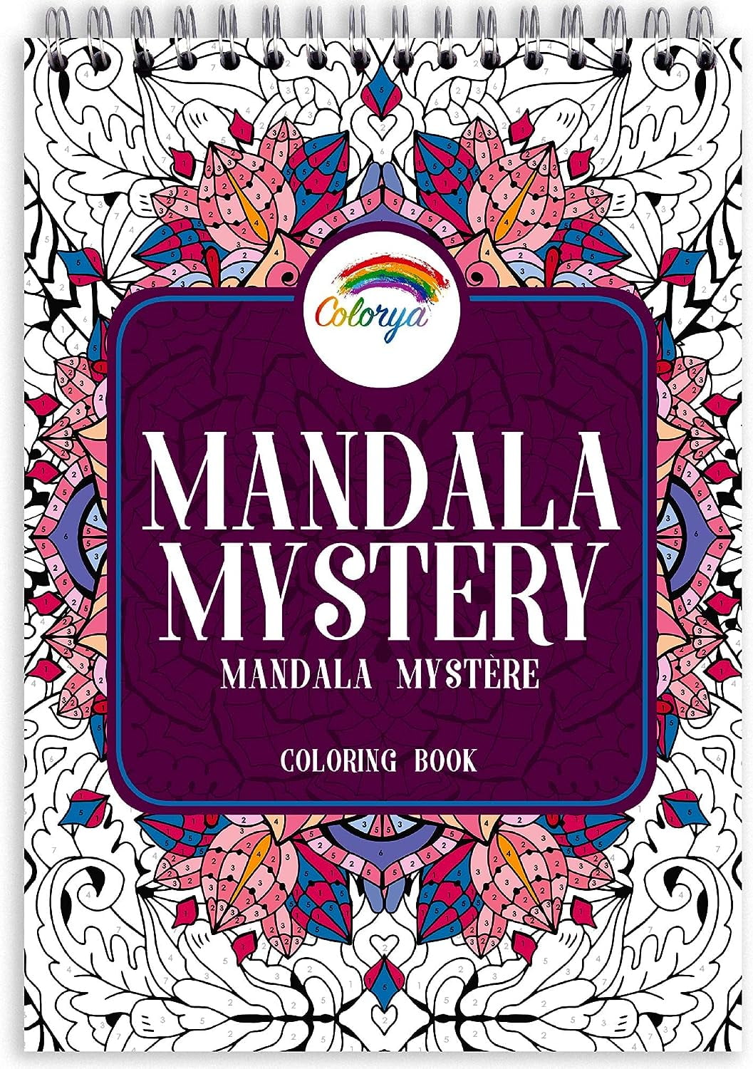 Mandalas Mystery Adult Coloring Books by Colorya - A4 Size