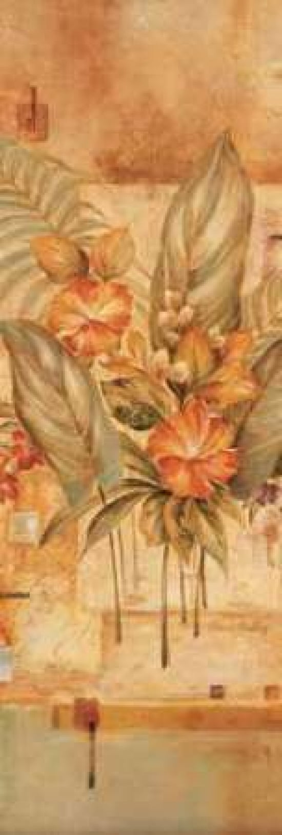 Mandalay Hibiscus Canvas Art - Pamela Gladding (12 x 36)