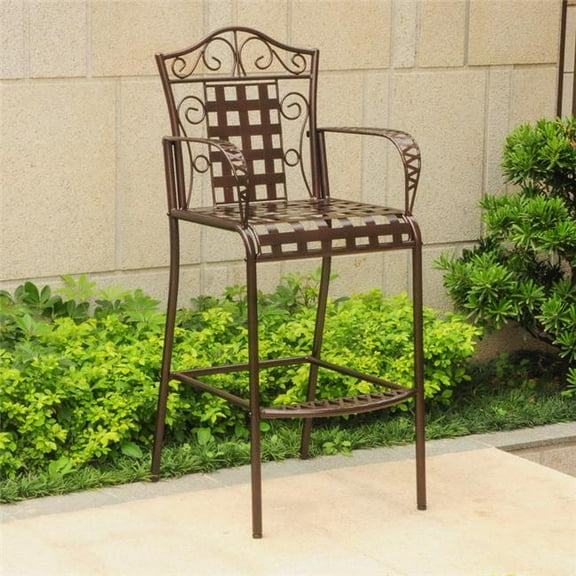 Mandalay Iron Bar Height Chair, Bronze - Set of 2