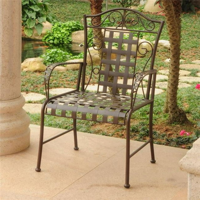 Mandalay Iron Chair, Rustic Brown - Set of 2
