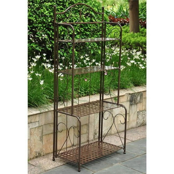 Mandalay Iron Folding Baker Rack, Bronze