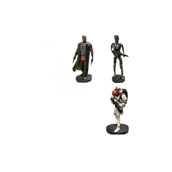 Mandalorian 3pc Stormtrooper IG-11 Greef Carga Pvc Cake Topper Figure Figurines