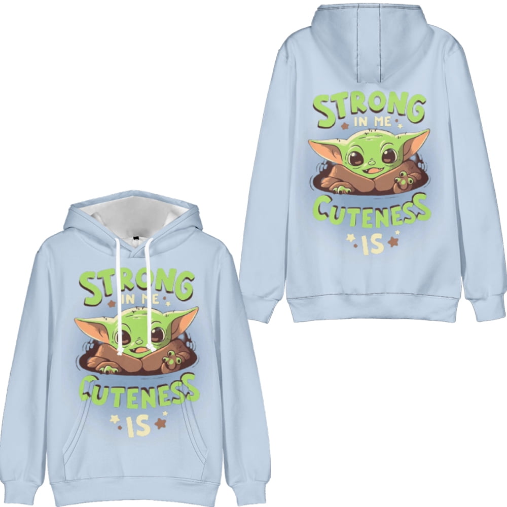 Mandalorian Baby Yoda Clothing Pullovers Oversized Hooded Streetwear