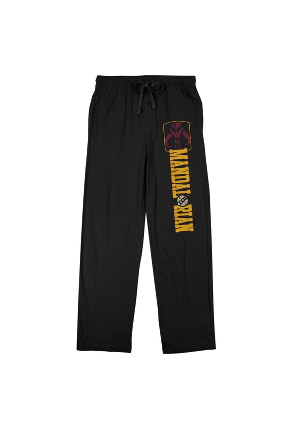 Mandalorian Bantha Skull Logo Men's Black Sleep Pajama Pants-XX-Large