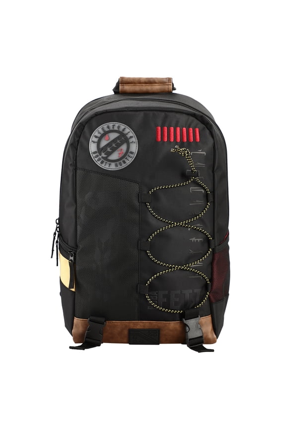 Mandalorian Bounty Hunter Flat Front with Bungee Detailing and Mesh Panels Backpack
