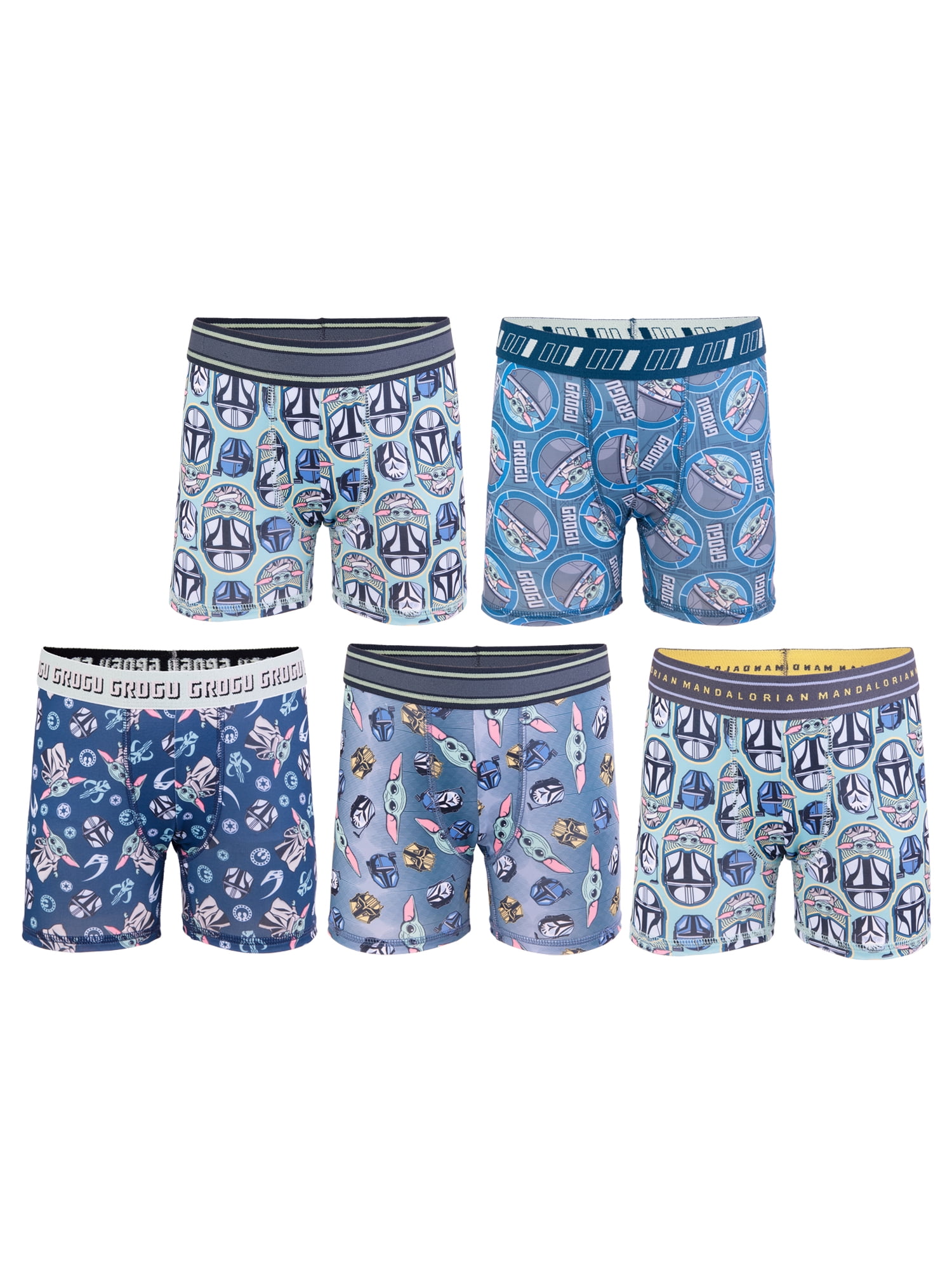 Mandalorian Boys' Athletic Boxer Brief Underpants, 5-Pack, Sizes S to L