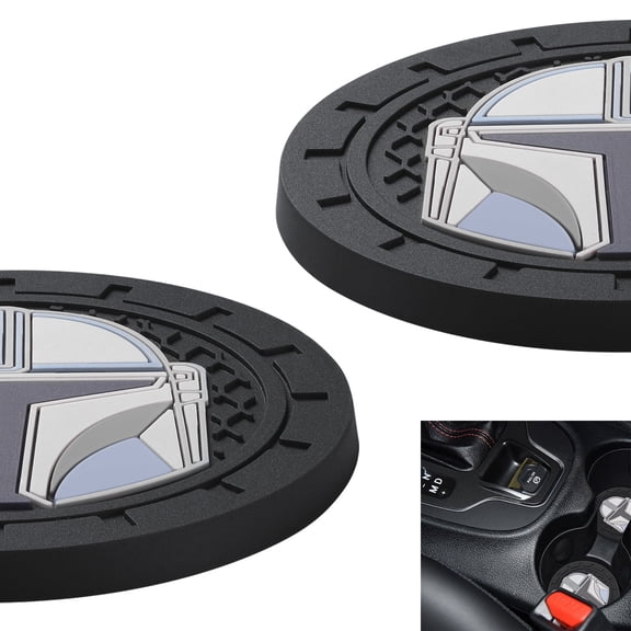 for Mandalorian Cup Holders Insert Coaster - Automotive Accessories for Mando Fits Acura Audi VW Honda Toyota KIA BMW Lexus Jeep Dodge Benz Volvo Chevrolet Nissan Ford (2.75" Diameter-2PCS)