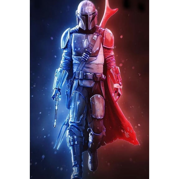 Mandalorian Diamond Art DIY 5D Diamond Painting Kits for Adults and Kids Full Drill Arts Craft by Number Kits for Beginner Home Decoration 12x16 inch